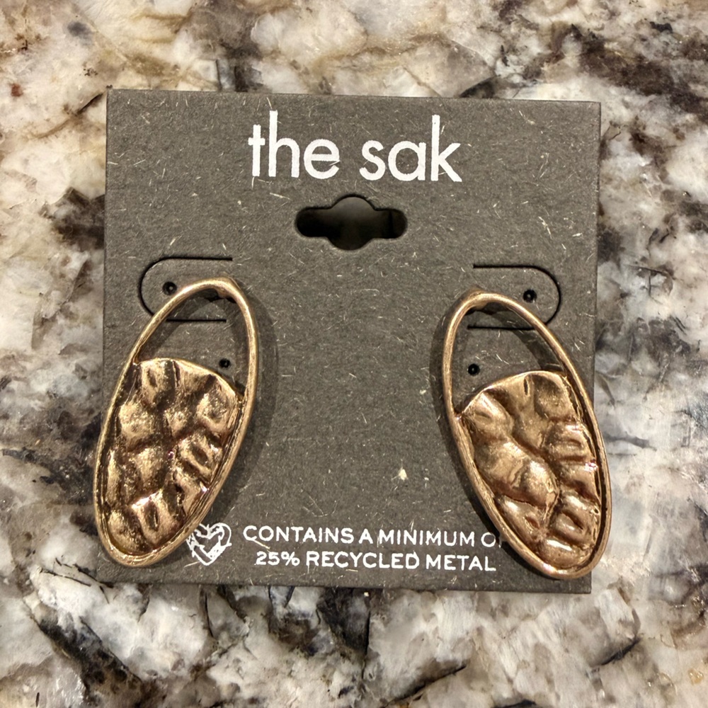 The Sak Bronze/gold Textured Earrings